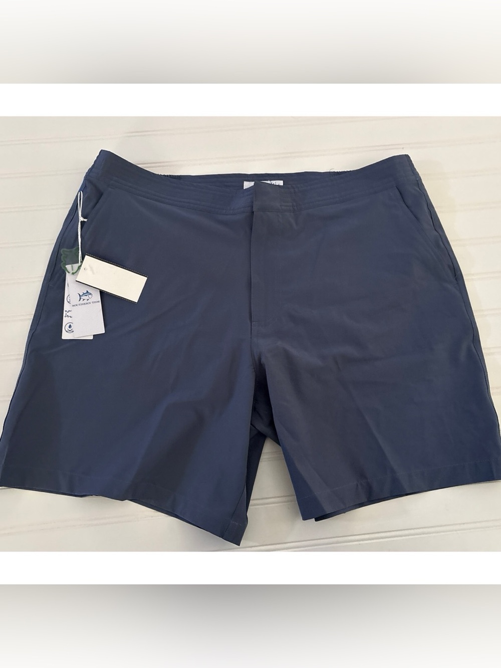 SOUTHERN TIDE Shelter Cove Swim Trunks Shorts Blue Lined Mens Size Large NEW